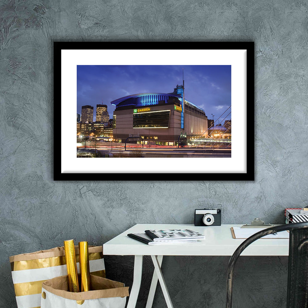 Td Garden, Stadium Canvas, Sport Art, Gift for him, White Border Framed Art Print Wall Decor
