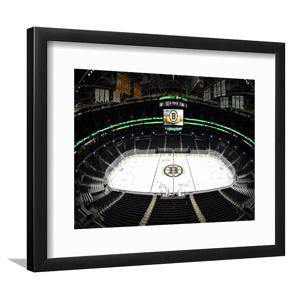 Td Garden Stadium, Stadium Canvas, Sport Art, Gift for him, White Border Framed Art Print Wall Decor