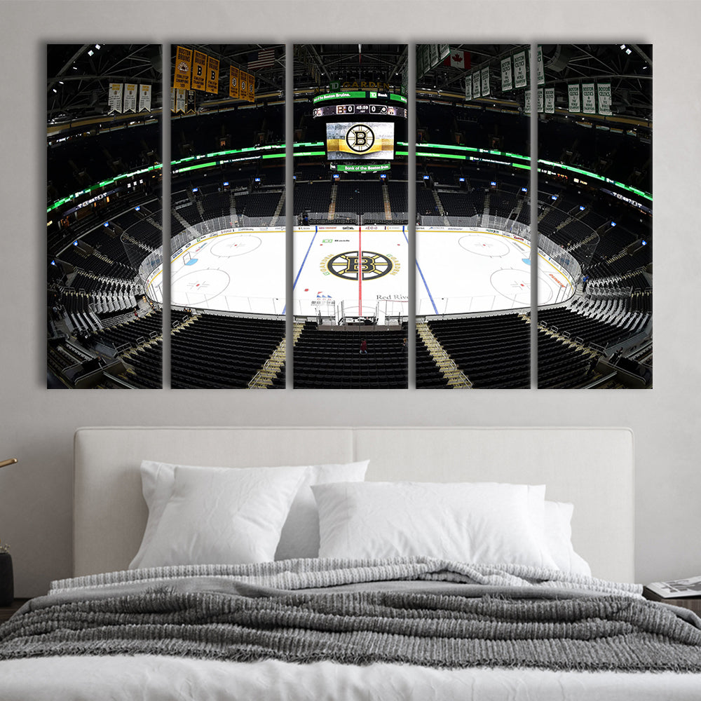 Td Garden Stadium, Stadium Canvas, Sport Art, 5 Panel B, Extra Large Canvas, Canvas Print Wall Art