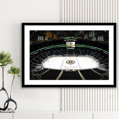 Td Garden Stadium, Stadium Canvas, Sport Art, Gift for him, White Border Framed Art Print Wall Decor