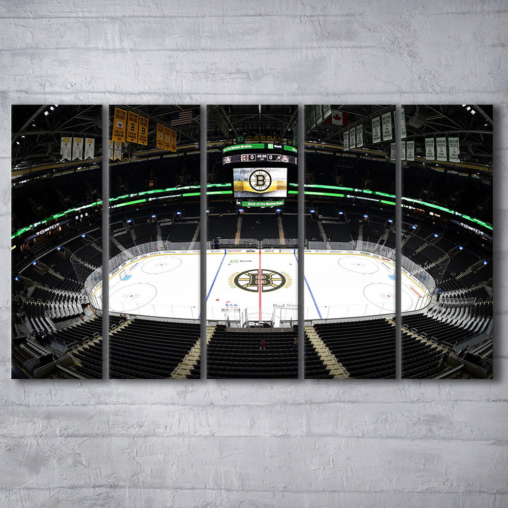 Td Garden Stadium, Stadium Canvas, Sport Art, 5 Panel B, Extra Large Canvas, Canvas Print Wall Art
