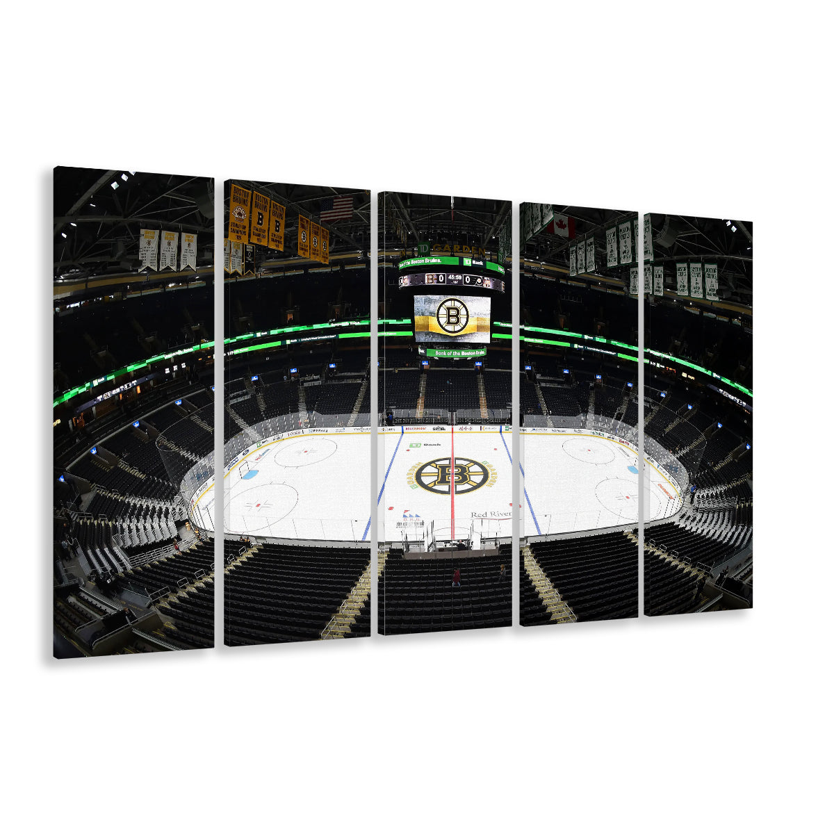 Td Garden Stadium, Stadium Canvas, Sport Art, 5 Panel B, Extra Large Canvas, Canvas Print Wall Art