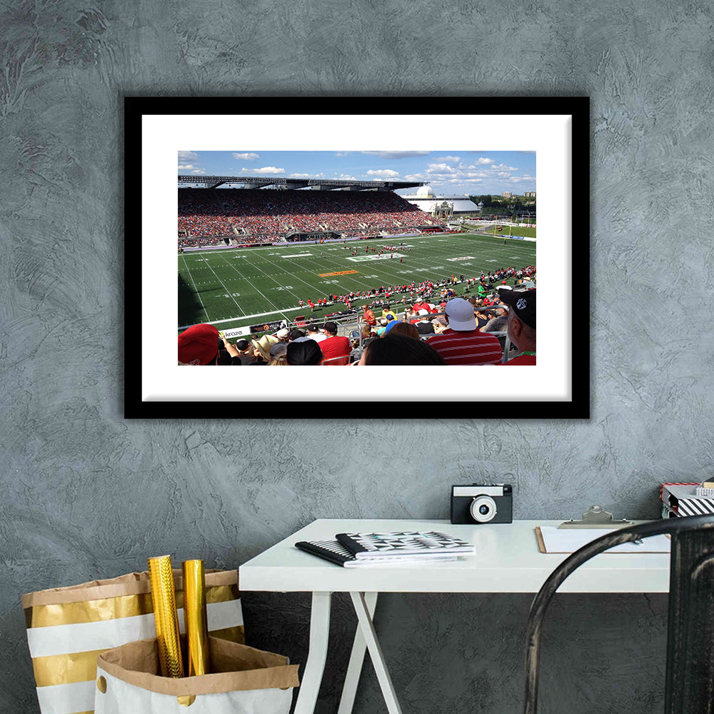 Td Stadium, Stadium Canvas, Sport Art, Gift for him, White Border Framed Art Print Wall Decor