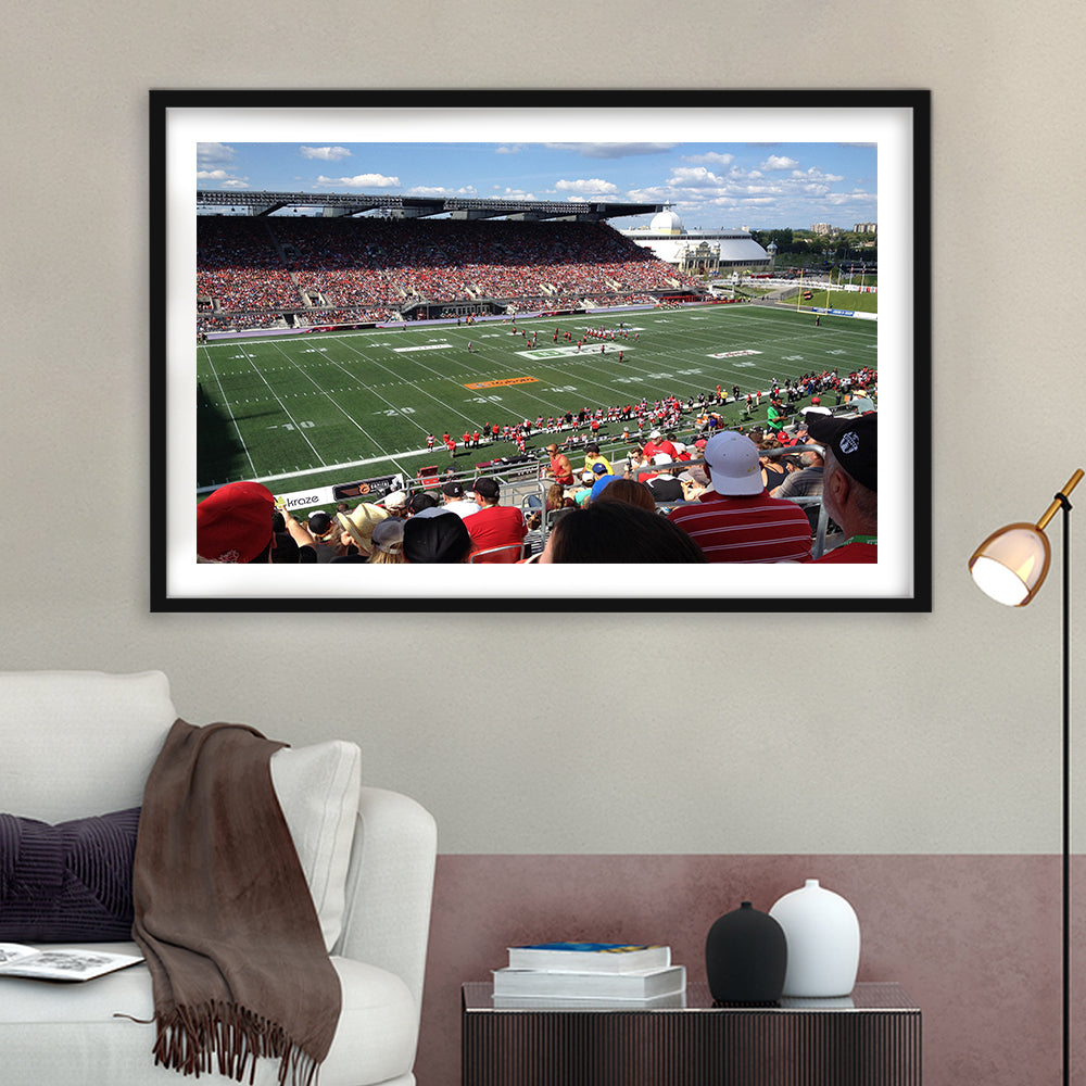 Td Stadium, Stadium Canvas, Sport Art, Gift for him, White Border Framed Art Print Wall Decor