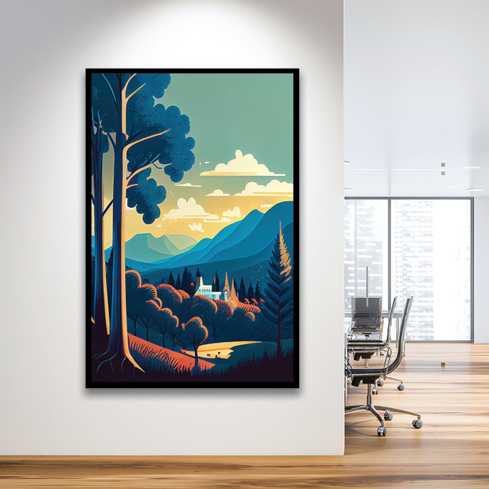 Tennessee Retro Art Print, Tennessee City Wall Art, Framed Art Print, Picture Framed, Painting Art