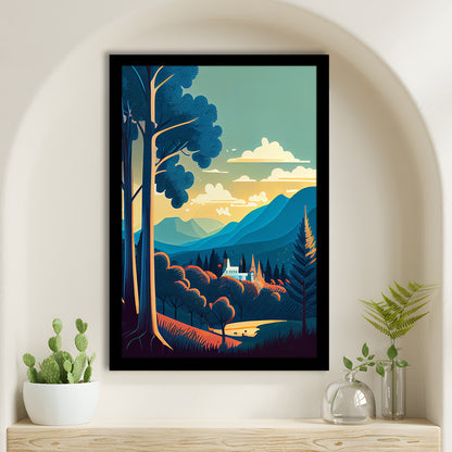 Tennessee Retro Art Print, Tennessee City Wall Art, Framed Art Print, Picture Framed, Painting Art