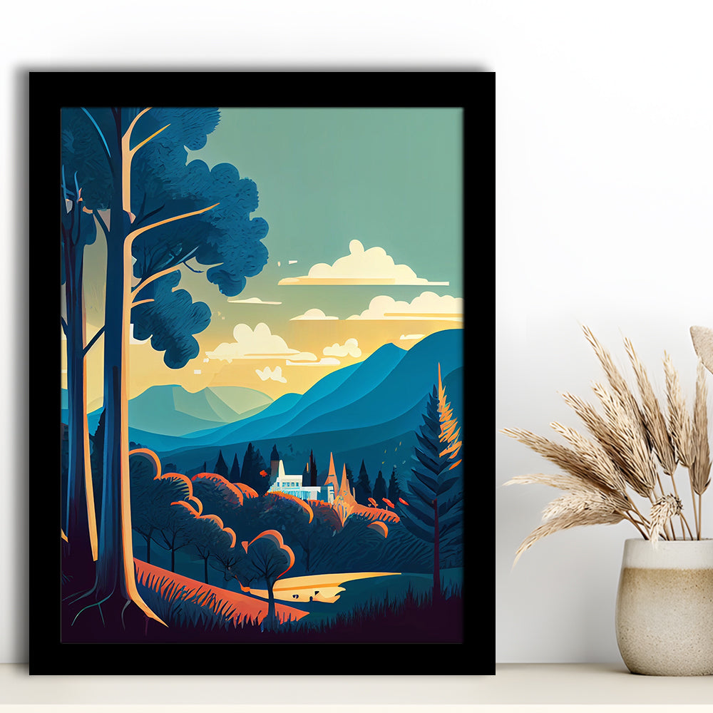 Tennessee Retro Art Print, Tennessee City Wall Art, Framed Art Print, Picture Framed, Painting Art