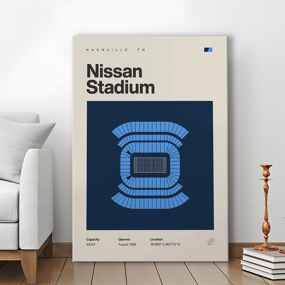 Tennessee Titans Stadium Print, Nissan Stadium Print, Fan Gifts, Sport Art, Canvas Print Wall Art