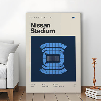 Tennessee Titans Stadium Print, Nissan Stadium Print, Fan Gifts, Sport Art, Canvas Print Wall Art