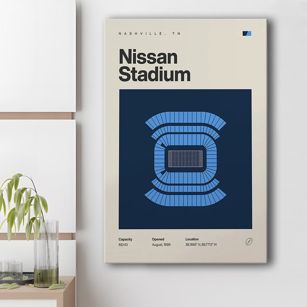 Tennessee Titans Stadium Print, Nissan Stadium Print, Fan Gifts, Sport Art, Canvas Print Wall Art