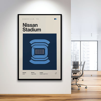 Tennessee Titans Stadium Print, Nissan Stadium Print, Gifts for him, Sport Art, Framed Art Print Wall Decor