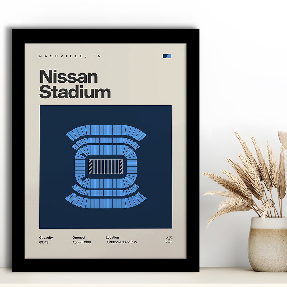 Tennessee Titans Stadium Print, Nissan Stadium Print, Gifts for him, Sport Art, Framed Art Print Wall Decor