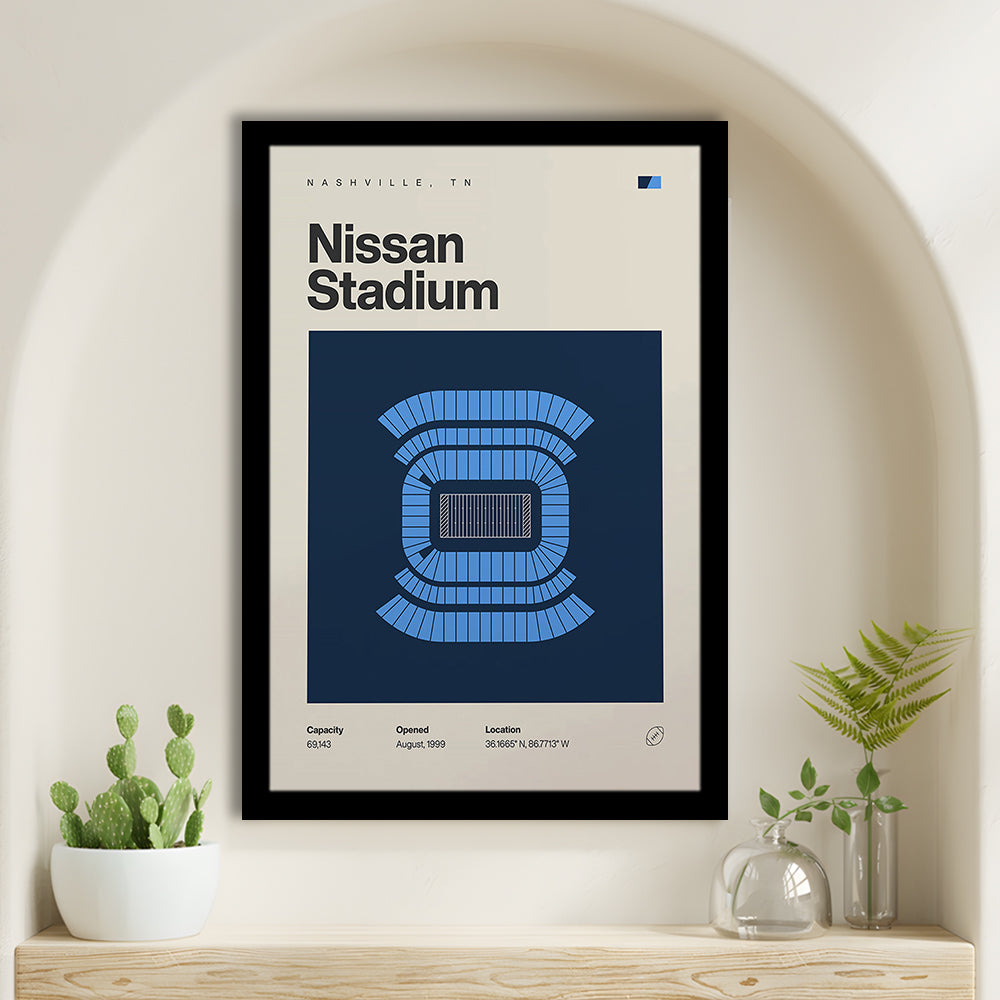 Tennessee Titans Stadium Print, Nissan Stadium Print, Gifts for him, Sport Art, Framed Art Print Wall Decor
