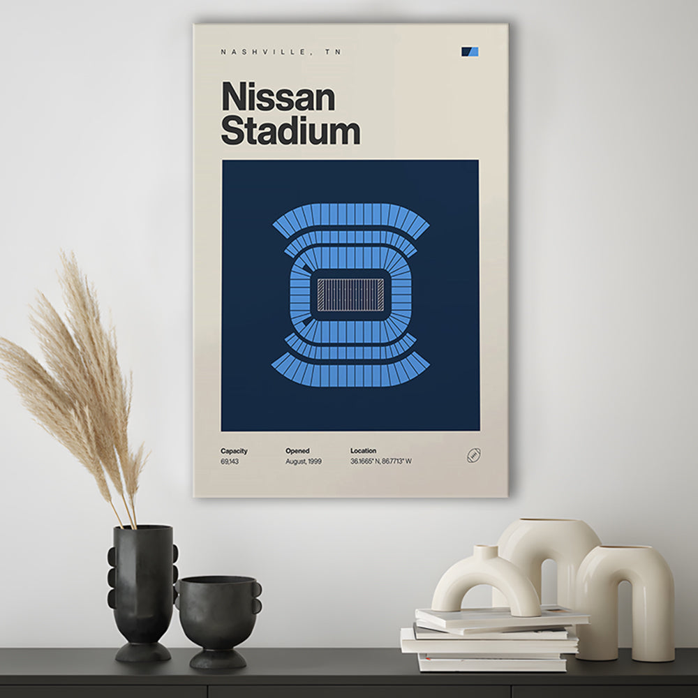 Tennessee Titans Stadium Print, Nissan Stadium Print, Fan Gifts, Sport Art, Canvas Print Wall Art