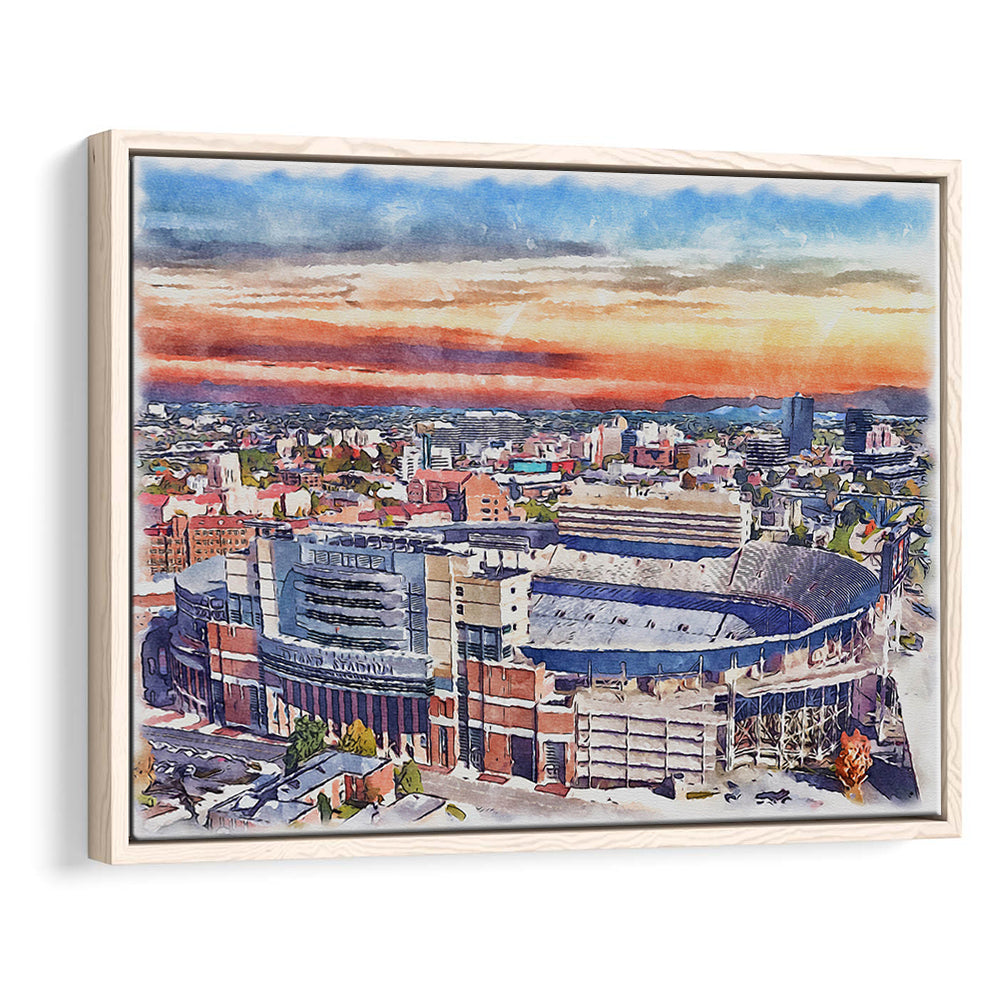 Tennessee Volunteers, Neyland Painting Stadium Watercolor, Football, Sport Gift Art, Framed Canvas Print Wall Art