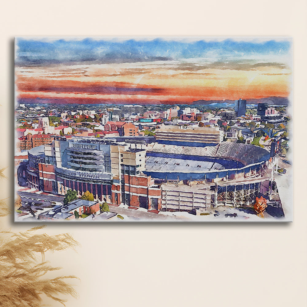 Tennessee Volunteers, Neyland Painting Stadium Watercolor, Football, Sport Art, Gifts for him, Canvas Print Wall Art