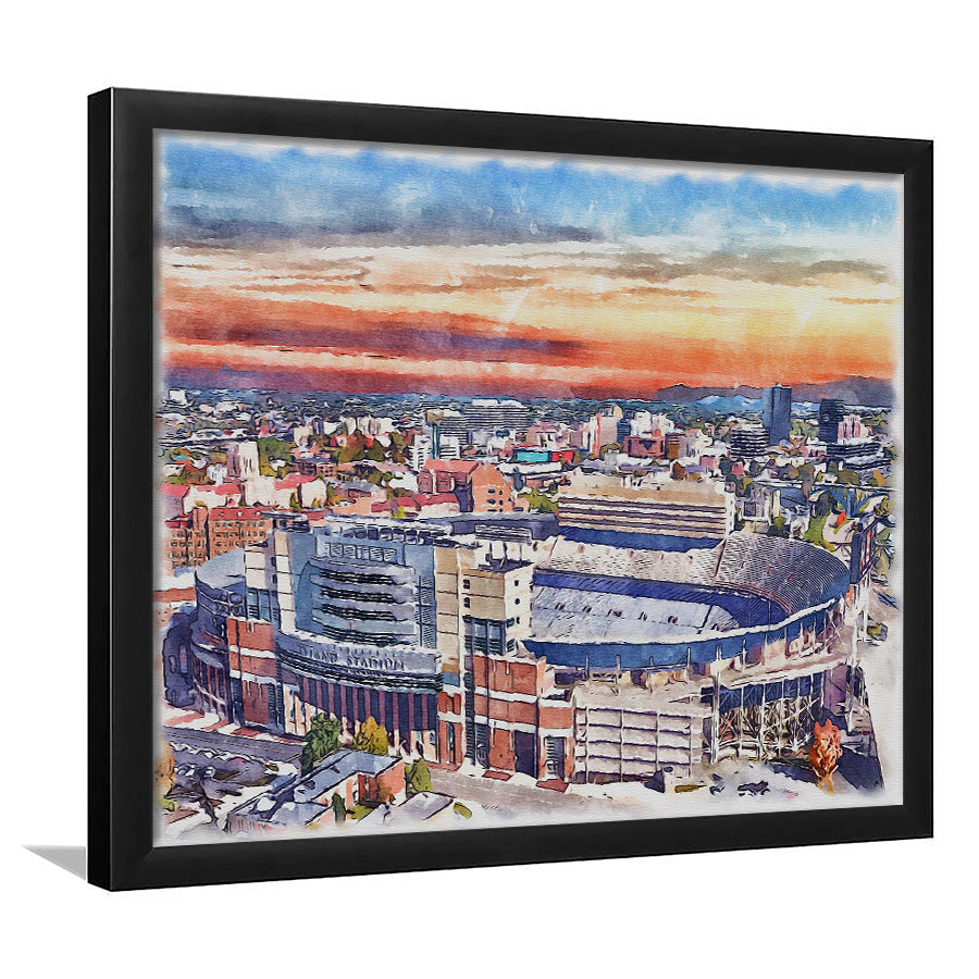 Tennessee Volunteers, Neyland Painting Stadium Watercolor, Football, Sport Gift Art, Framed Art Print Wall Decor