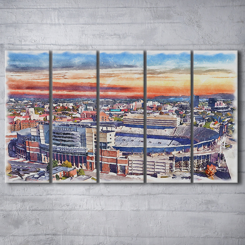 Tennessee Volunteers, Neyland Painting Stadium Watercolor, Football, Sport Art, Extra Large Canvas Print Wall Art