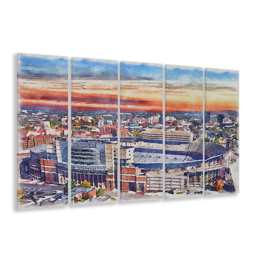 Tennessee Volunteers, Neyland Painting Stadium Watercolor, Football, Sport Art, Extra Large Canvas Print Wall Art