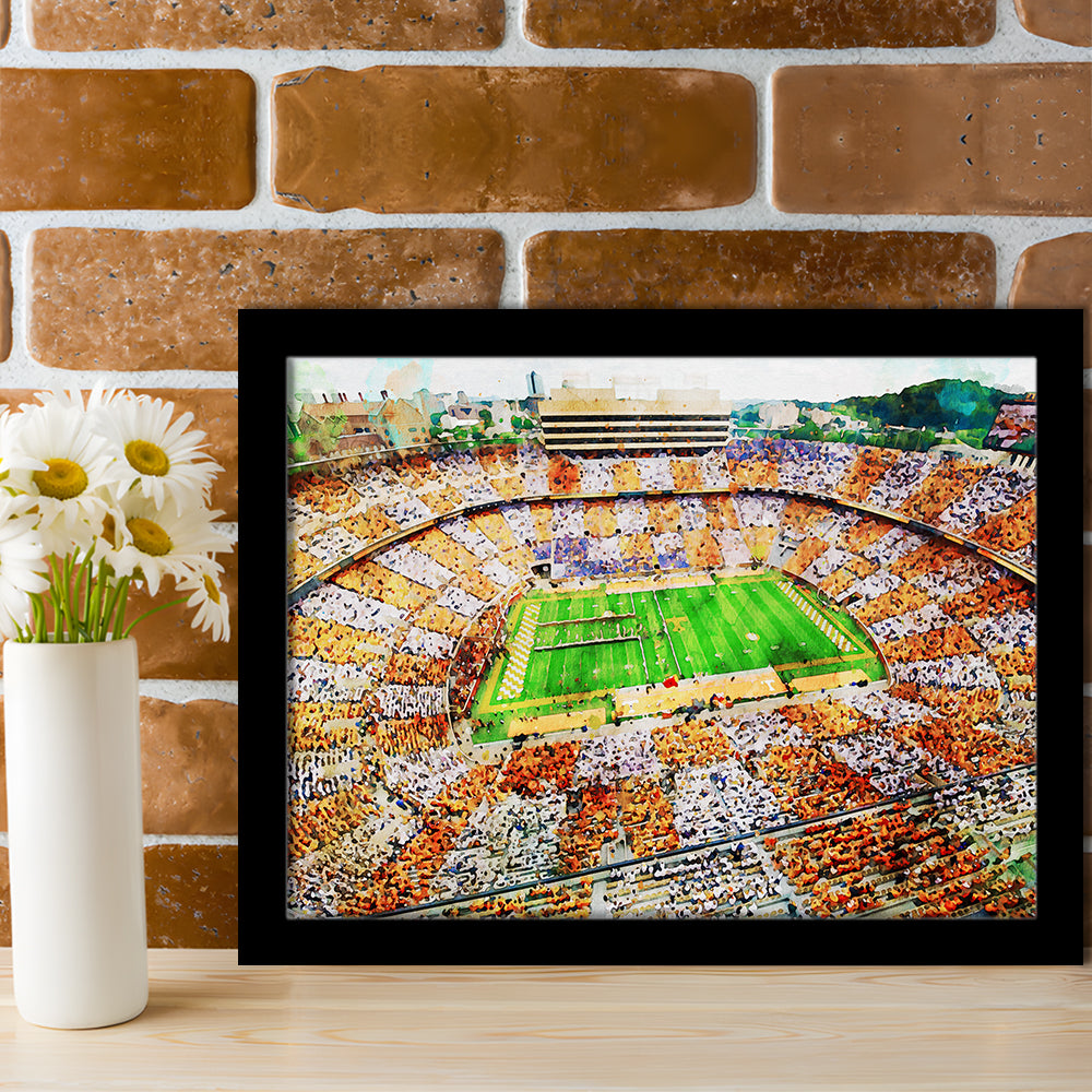 Tennessee Volunteers Neyland Stadium American Sport, Framed  Print, Framed Art Print Wall Decor, Framed Picture