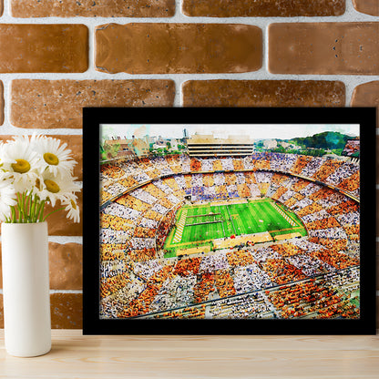 Tennessee Volunteers Neyland Stadium American Sport, Framed  Print, Framed Art Print Wall Decor, Framed Picture
