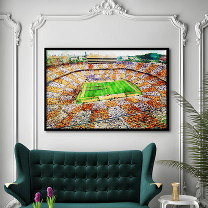 Tennessee Volunteers Neyland Stadium American Sport, Framed  Print, Framed Art Print Wall Decor, Framed Picture