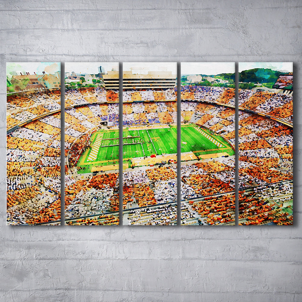 Tennessee Volunteers Neyland Stadium American Sport, Canvas Art Print, Multi Panels Canvas Print Wall Art