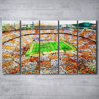 Tennessee Volunteers Neyland Stadium American Sport, Canvas Art Print, Multi Panels Canvas Print Wall Art