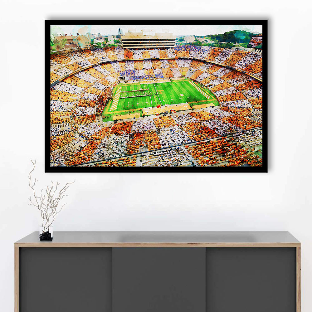 Tennessee Volunteers Neyland Stadium American Sport, Framed  Print, Framed Art Print Wall Decor, Framed Picture