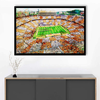 Tennessee Volunteers Neyland Stadium American Sport, Framed  Print, Framed Art Print Wall Decor, Framed Picture