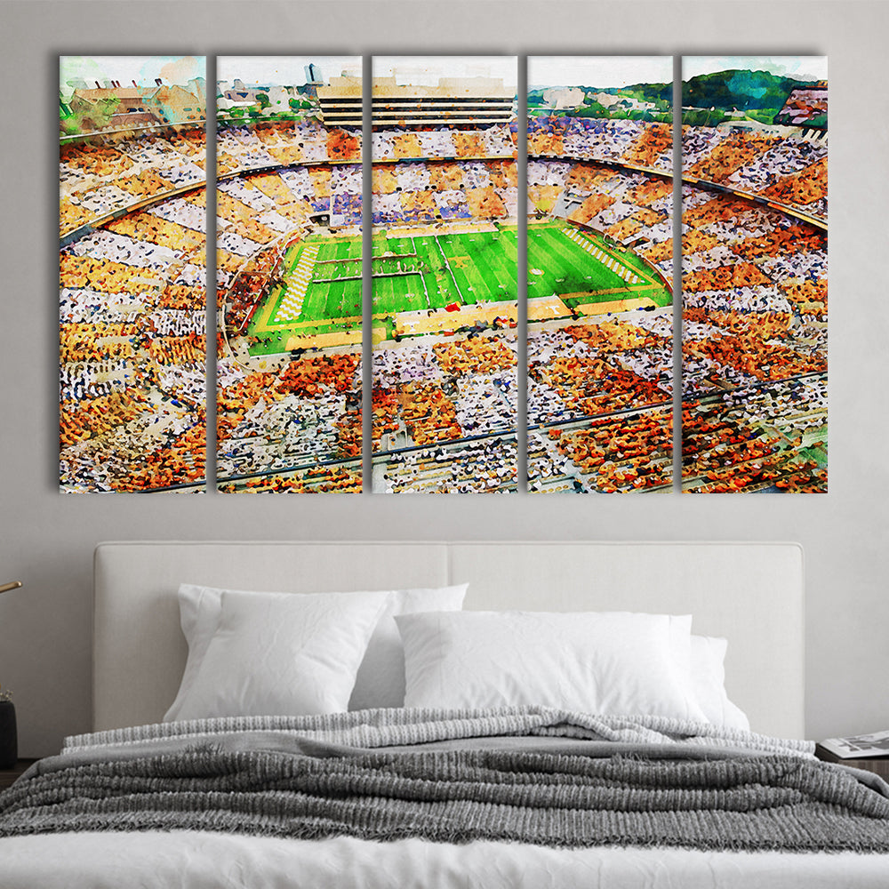 Tennessee Volunteers Neyland Stadium American Sport, Canvas Art Print, Multi Panels Canvas Print Wall Art