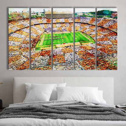 Tennessee Volunteers Neyland Stadium American Sport, Canvas Art Print, Multi Panels Canvas Print Wall Art