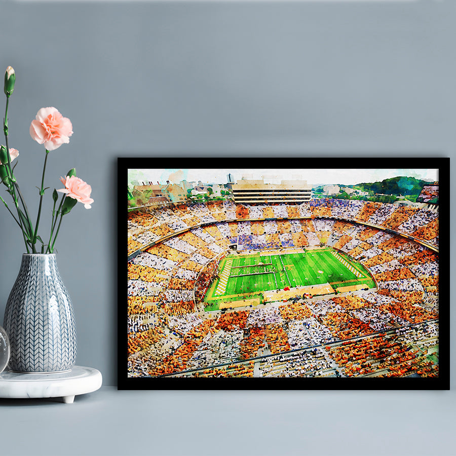 Tennessee Volunteers Neyland Stadium American Sport, Framed  Print, Framed Art Print Wall Decor, Framed Picture
