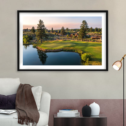 Tetherow Golf Club, Hole 13 Fine Art, Goft Art Print, Framed Art Print White Border Wall Decor