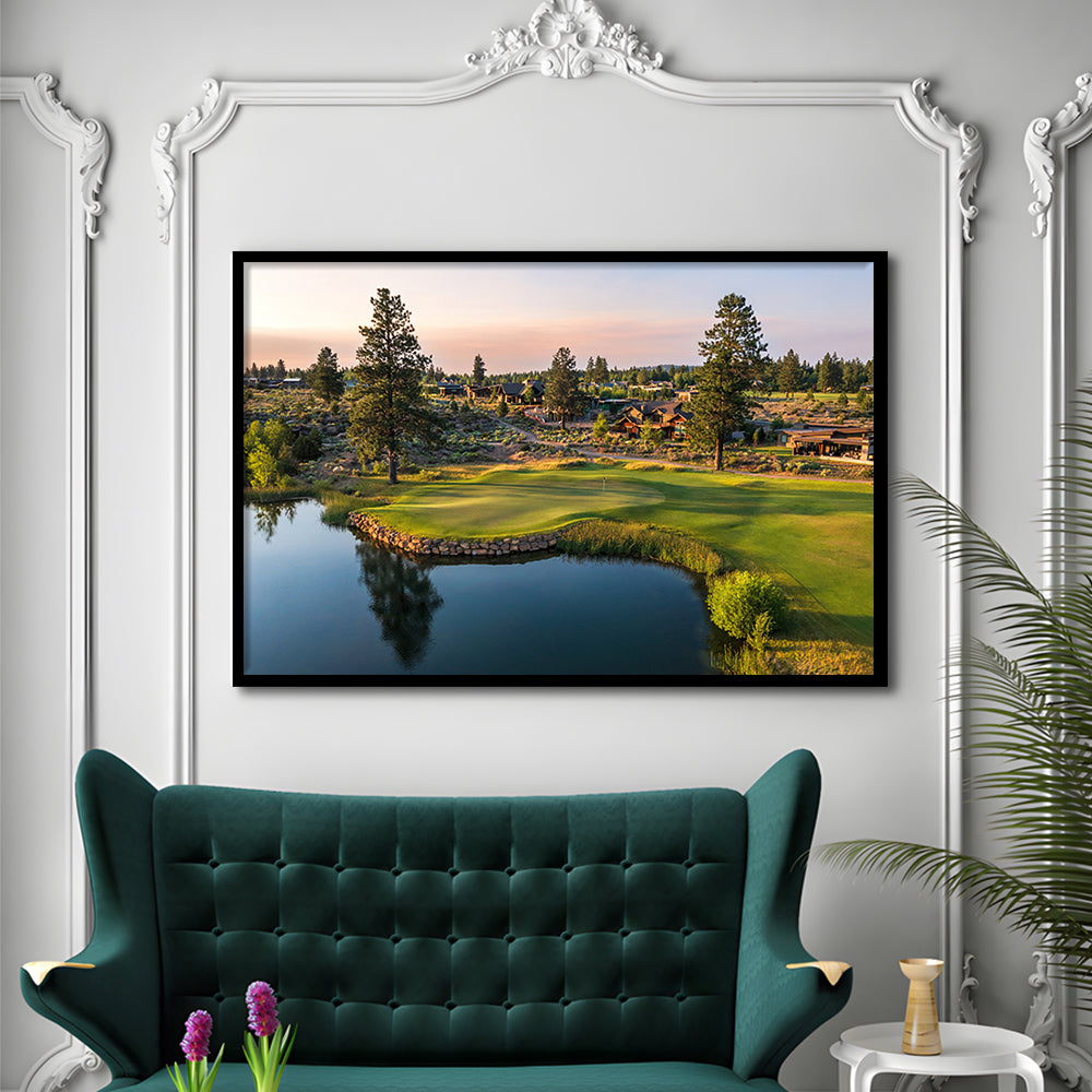 Tetherow Golf Club, Hole 13 Fine Art, Framed Art Print Wall Decor, Picture Framed