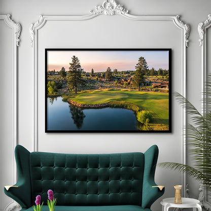 Tetherow Golf Club, Hole 13 Fine Art, Framed Art Print Wall Decor, Picture Framed
