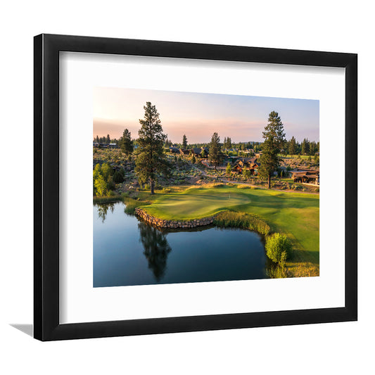 Tetherow Golf Club, Hole 13 Fine Art, Goft Art Print, Framed Art Print White Border Wall Decor