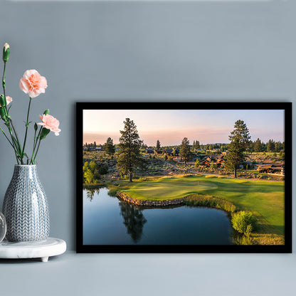 Tetherow Golf Club, Hole 13 Fine Art, Framed Art Print Wall Decor, Picture Framed