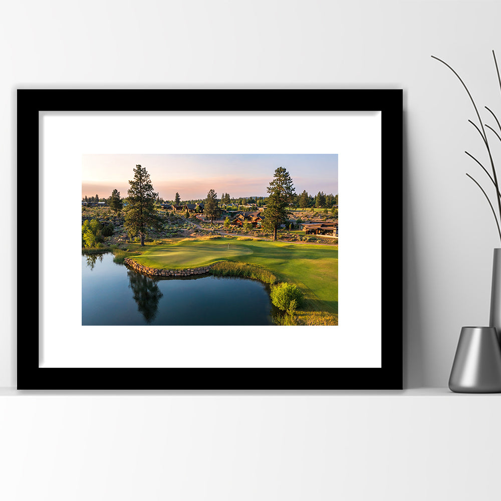 Tetherow Golf Club, Hole 13 Fine Art, Goft Art Print, Framed Art Print White Border Wall Decor