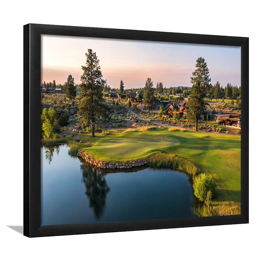 Tetherow Golf Club, Hole 13 Fine Art, Framed Art Print Wall Decor, Picture Framed
