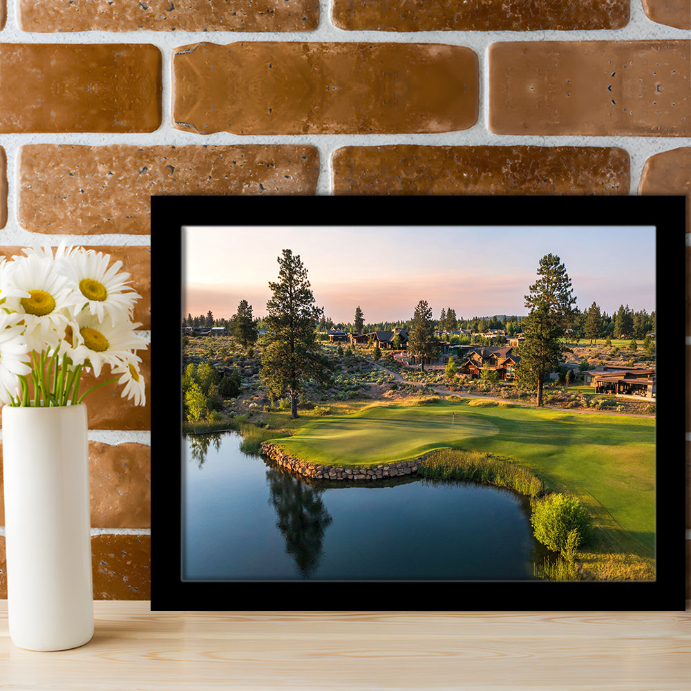 Tetherow Golf Club, Hole 13 Fine Art, Framed Art Print Wall Decor, Picture Framed