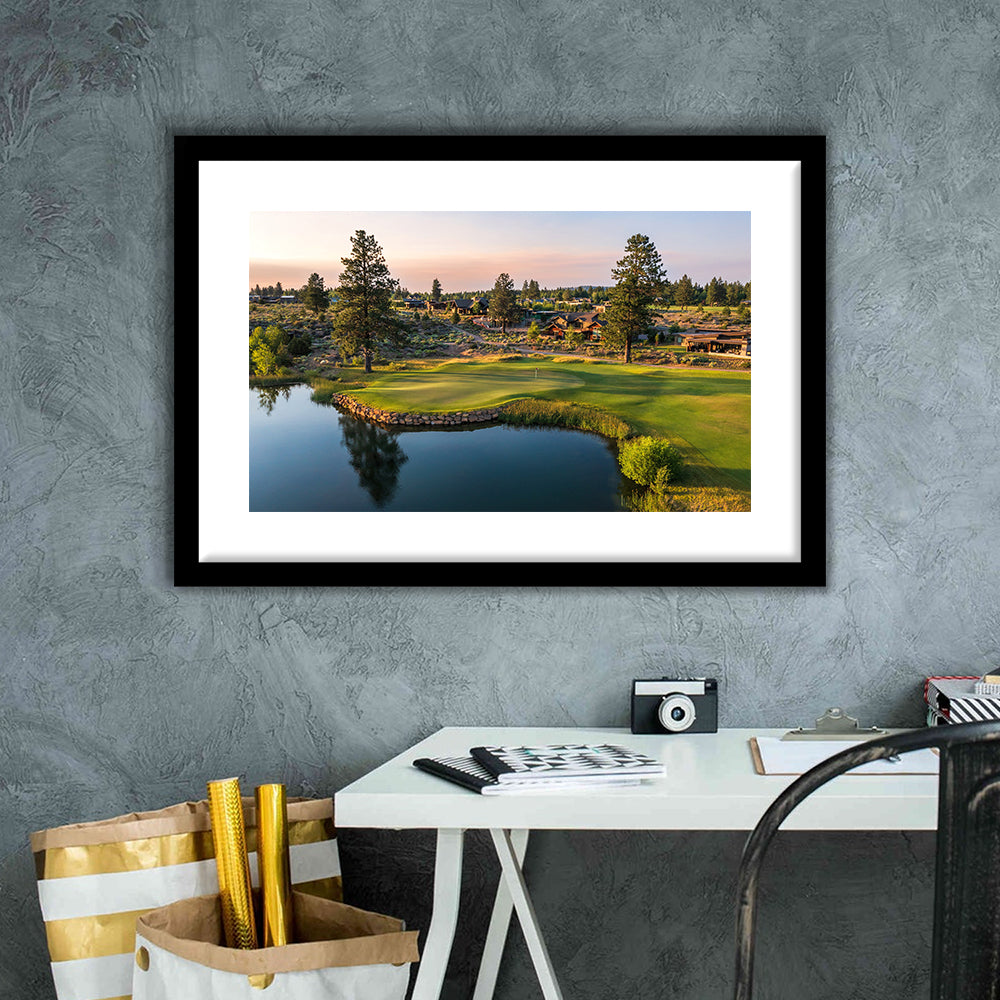 Tetherow Golf Club, Hole 13 Fine Art, Goft Art Print, Framed Art Print White Border Wall Decor