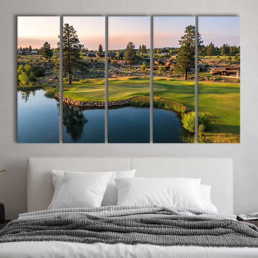 Tetherow Golf Club, Hole 13 Fine Art, Golf Art Print, Extra Large Canvas Print Wall Art