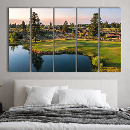Tetherow Golf Club, Hole 13 Fine Art, Golf Art Print, Extra Large Canvas Print Wall Art
