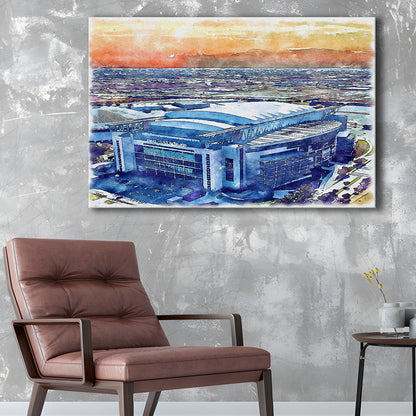Texans Football Stadium, NRG Painting Stadium Watercolor, Sport Art, Gifts for him, Canvas Print Wall Art
