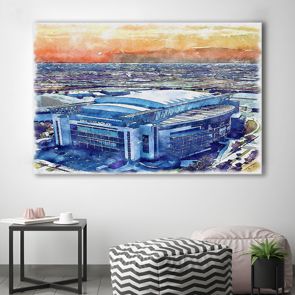 Texans Football Stadium, NRG Painting Stadium Watercolor, Sport Art, Gifts for him, Canvas Print Wall Art