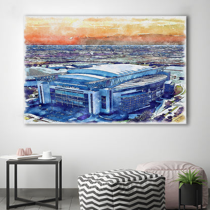Texans Football Stadium, NRG Painting Stadium Watercolor, Sport Art, Gifts for him, Canvas Print Wall Art