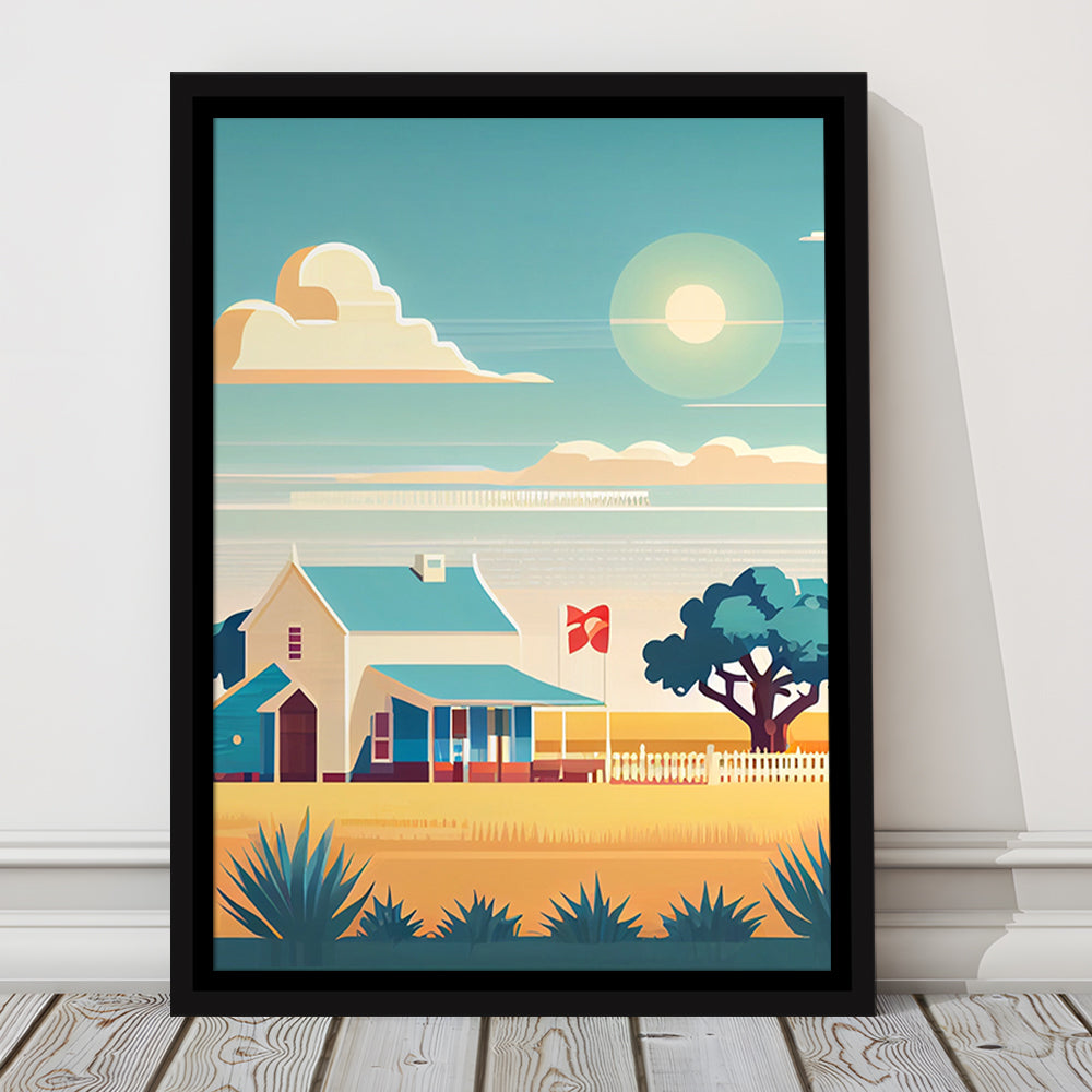 Texas Retro Art Print, Texas City Wall Art, Floating Framed Canvas Print, Framed Picture, Painting Canvas
