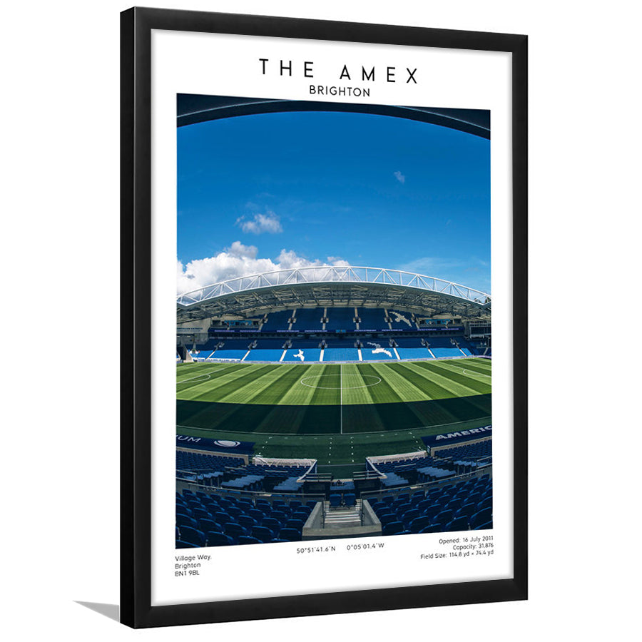 The Amex Stadium, Brighton Stadium Wall Art Print, Football Stadium Art Fans Gift, Framed Art Prints Wall Decor