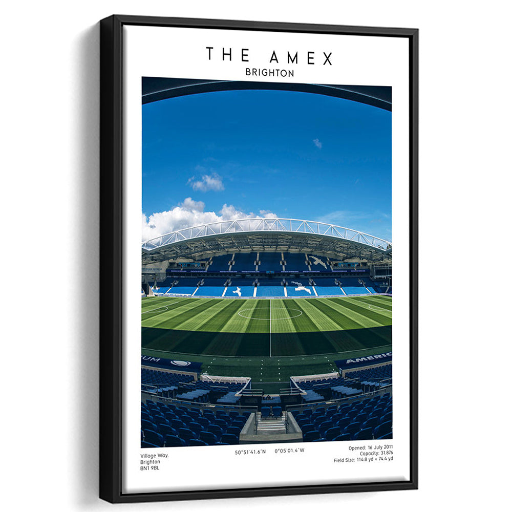 The Amex Stadium, Brighton Stadium Wall Art Print, Football Stadium Art Fans Gift, Framed Canvas Prints Wall Art